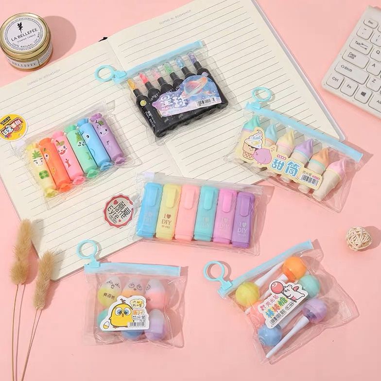 

SNBM-80 (1 Set isi 6) STABILO SET PASTEL BENTUK ICE CREAM PERMEN | HIGHLIGHTER LUCU ESTETIK Get it now