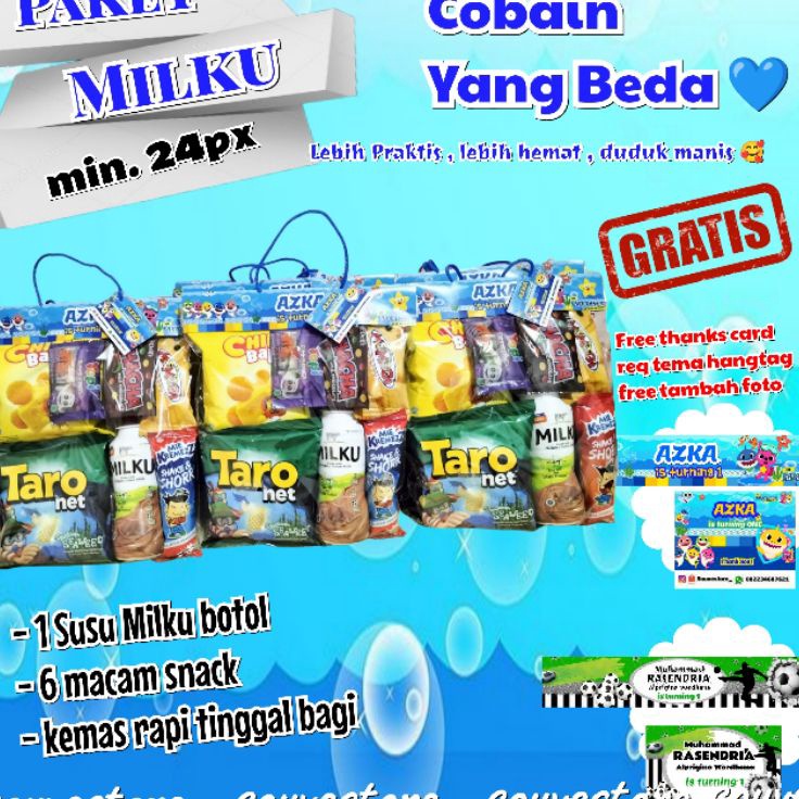

ZJTG7961 Free Ongkir Bingkisan Ultah Anak || Paket snack Milku || Snack Ultah Surabaya || Paket snack murah