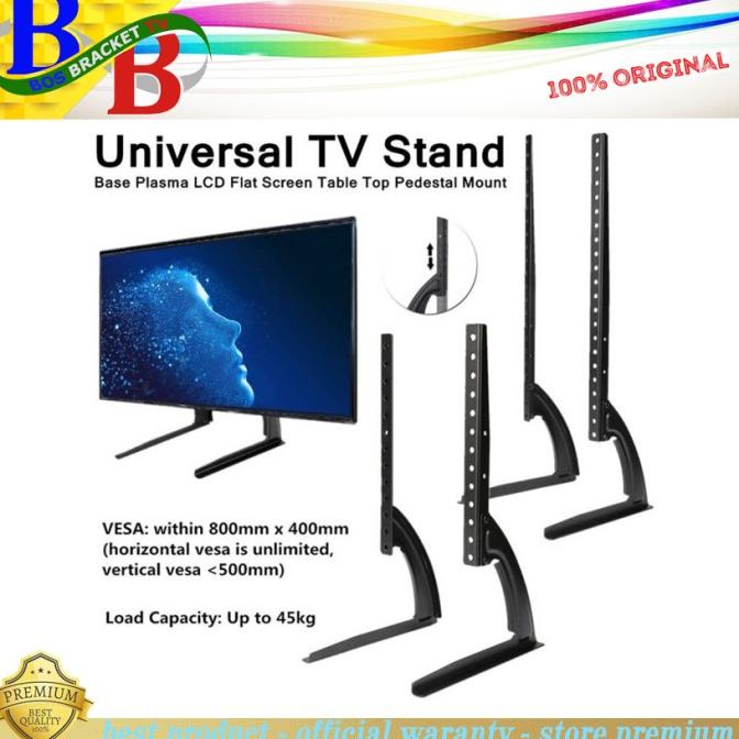 Standing Tv Kaki Meja Universal / Bracket Tv / Breket Tv Meja Monitor