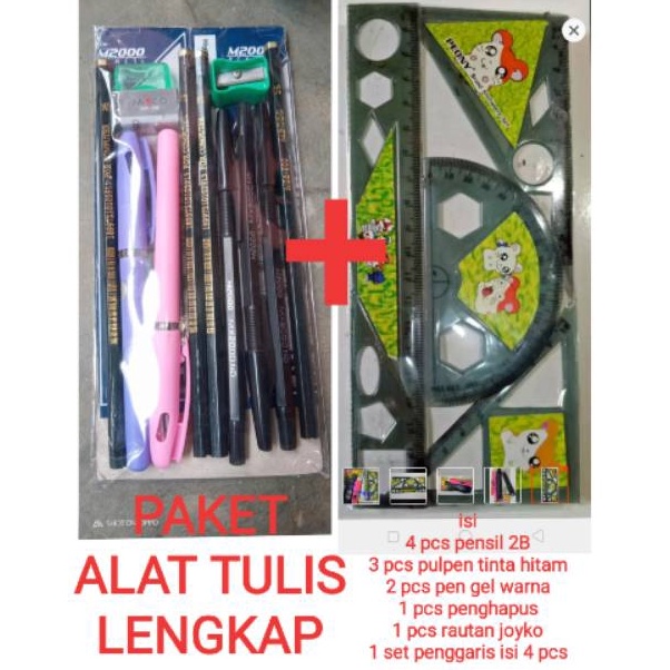 

✻Terupdate Paket alat tulis lengkap murah isi 15 pcs L59