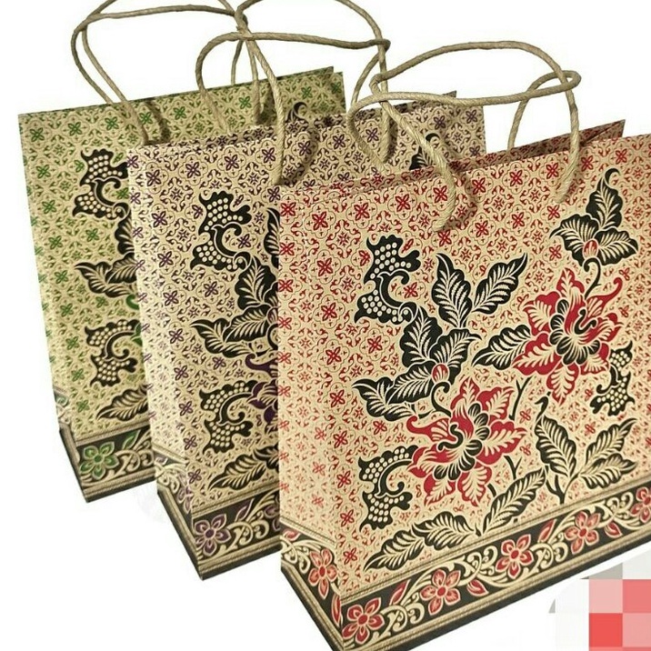

➱Buruan Beli❀ PAPER BAG / TAS KERTAS MOTIF BATIK OKEY (10 PCS) M37