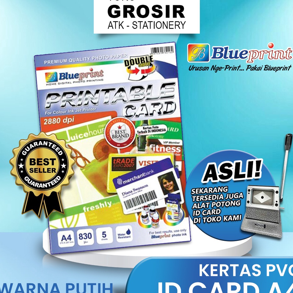 

✹Ready Stock ID Card Bahan Cetak idcard sendiri Printable Card BLUEPRINT A4 Kertas PVC untuk Kartu Pelajar Member L40 ☋