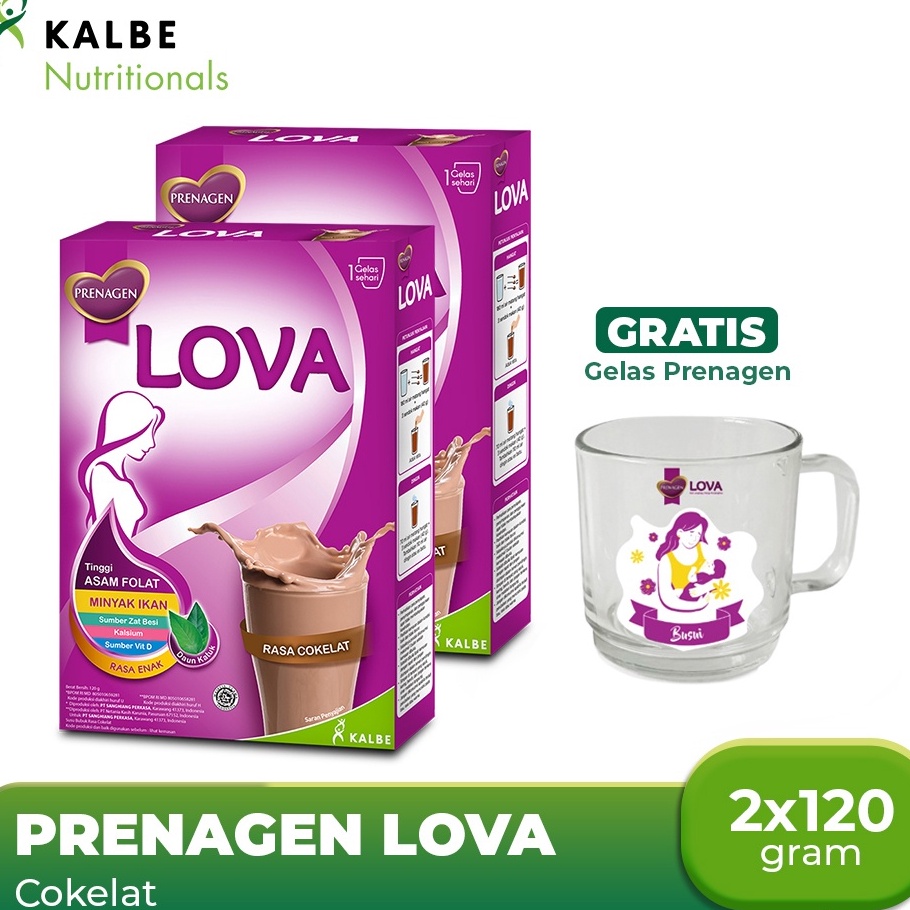

TDYY0675 (V44859) Buy 2 Prenagen Lova Cokelat 120G Free Gelas