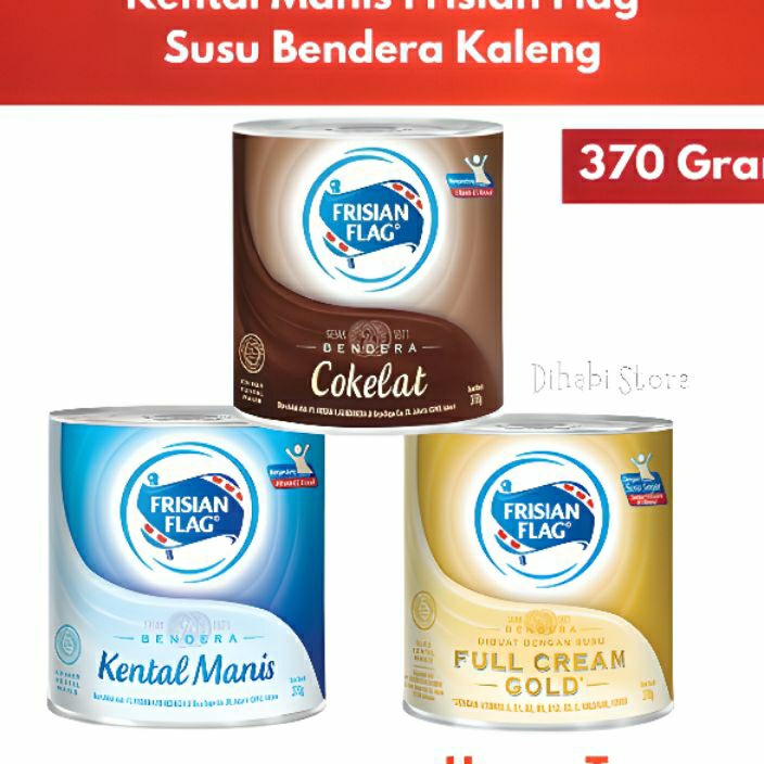 

FYLF7634 【Penjualan Terbaik】COD Frisian Flag Kental Manis 370 Gram Susu Kaleng Bendera Gold , Putih , Cokelat Expired Januari 2024