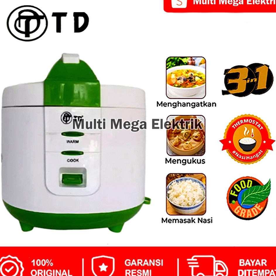 Ready MAGIC COM / RICE COOKER TD 1.2 LITER / PENANAK NASI / MEJIKOM / MAGICCOM / MAGICOM / MEGICOM /