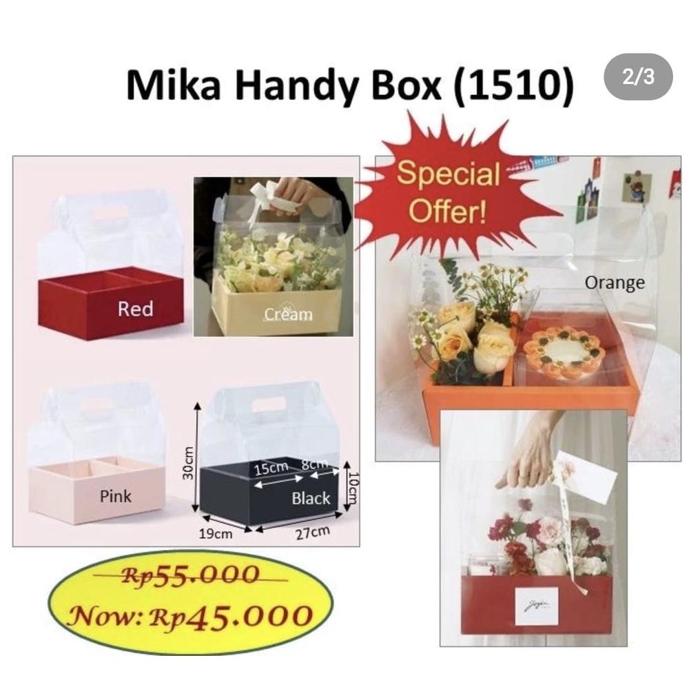 

COD!! MIKA HANDY BOX - SOFT BOX - BOX BUNGA - BLOOM BOX - KOTAK BUNGA 1510 - PORTABLE FLOWER BOX - BOX KUE - BOX HAMPERS NATAL