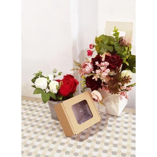 

TERBAIK DUS KUE - CAKE BOX - GIFT BOX - KOTAK KADO 11X11X6 - JENDELA (ISI : 10 PCS)