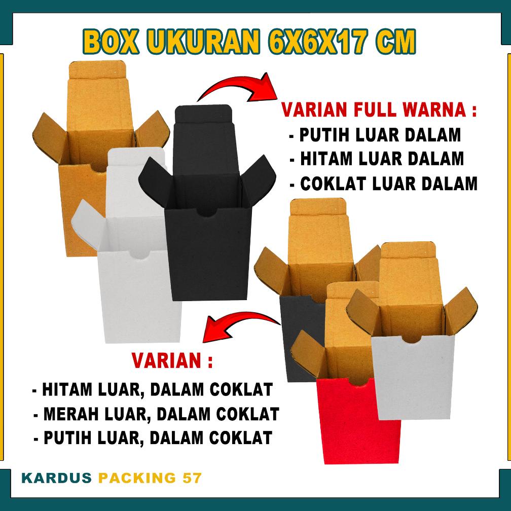 

CUCI GUDANG PAKET 50PCS KARDUS 6X6X17 CM BOX POLOS/KARTON PACKING