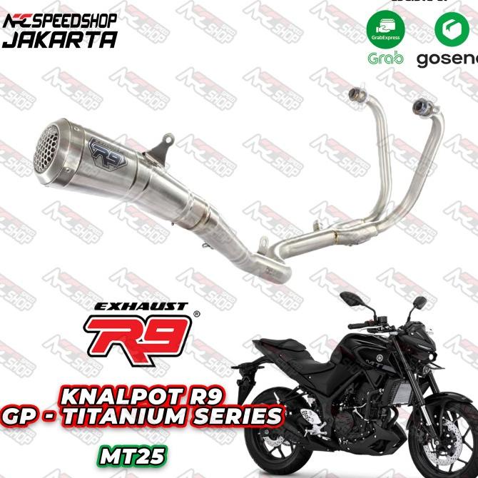 Knalpot R9 GP Series R25 / MT25 Titanium Fullsystem