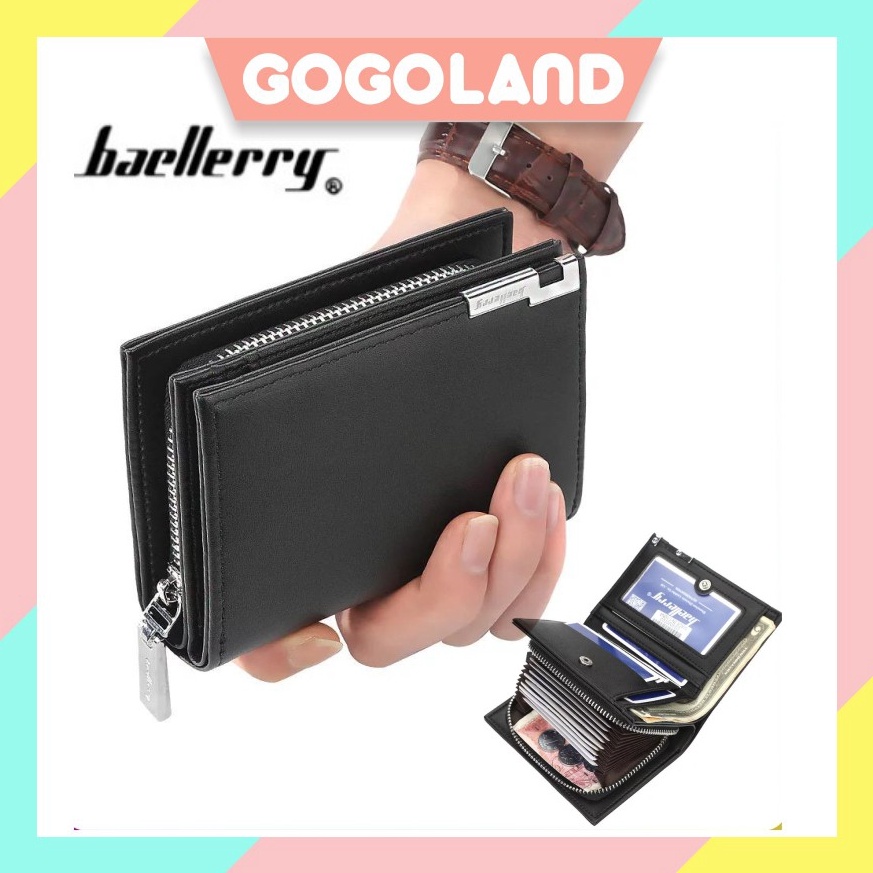 Harga Spesial ⭐Gogoland⭐ D025 Dompet Lipat Baellery Wanita Pria Kulit Panjang Fashion Murah Kartu Im