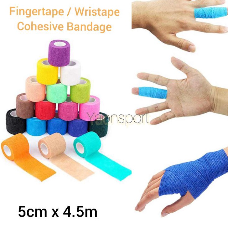 JLYK6042 HOT Fingertape Wristape Perban Elastis Cohesive Bandage Finger Wrist Tape Pelindung Jari Se