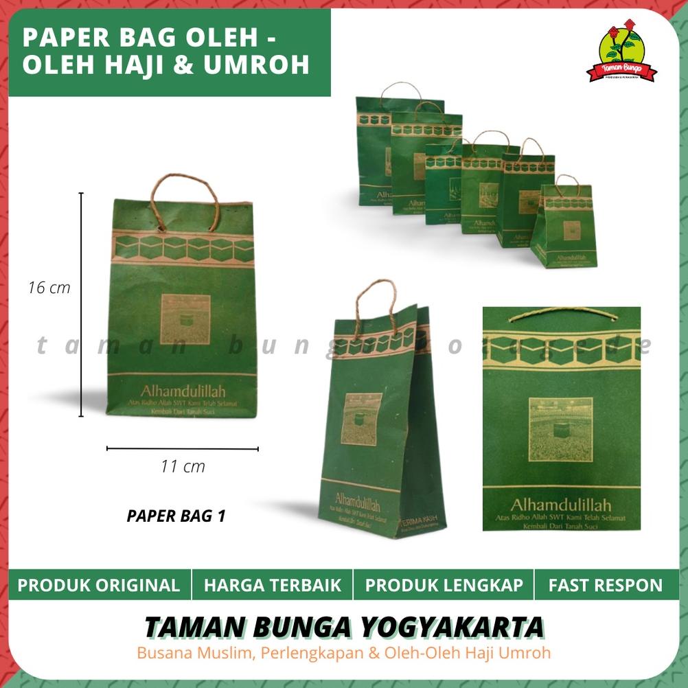 

TREND PAPERBAG OLEH OLEH HAJI UMROH / TAS KERTAS 1 PACK ISI 20PCS UKURAN 11CM X 16CM