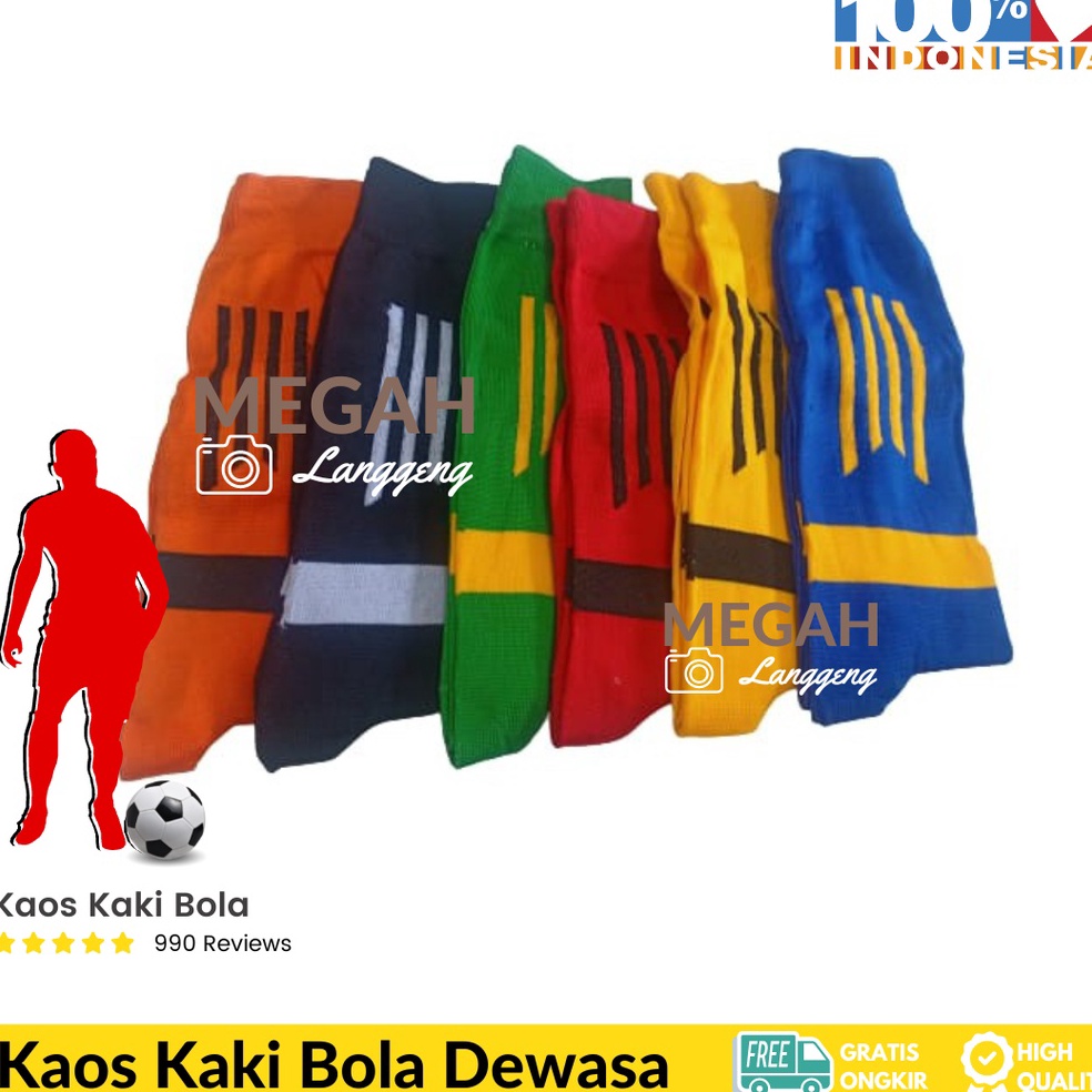HARGA SPESIAL 12 PASANG KAOS KAKI SEPAK BOLA - KAOS KAKI PANJANG SEPAK BOLA / GROSIR KAOS KAKI BOLA 