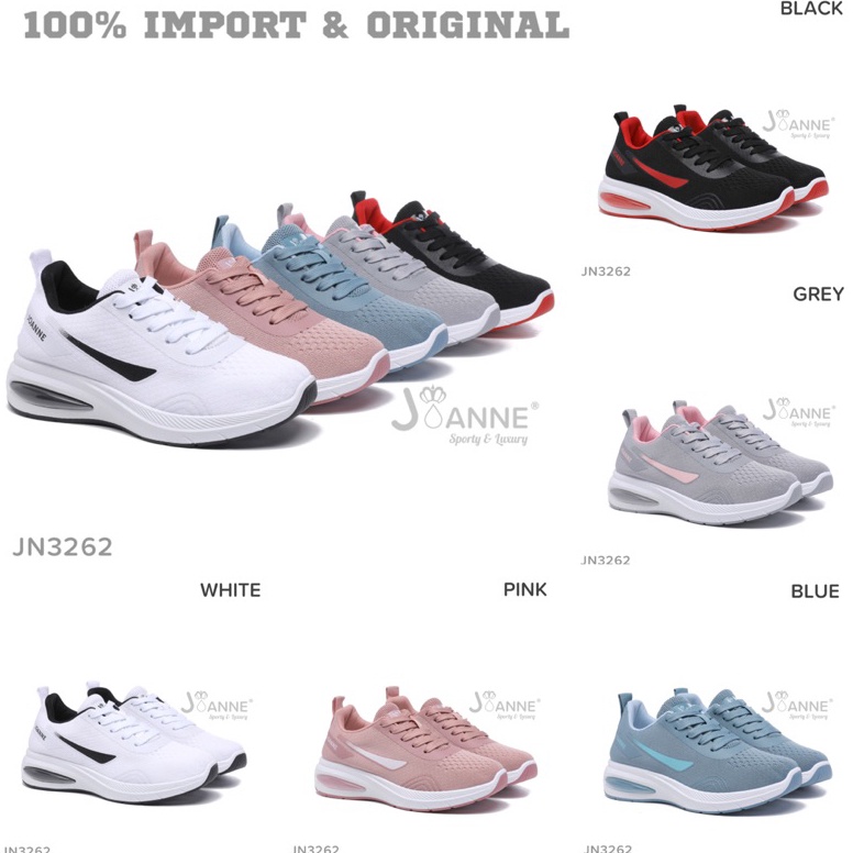 Cuci-Gudang [ORIGINAL] JOANNE Sport Sneakers Shoes Sepatu Wanita #JN3262 306