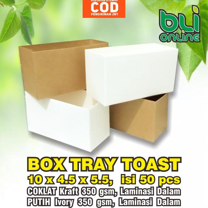 

TODAY SALE 10X4.5X5.5 BOX TRAY TOAST LAMINASI / BOX ROTI BAKAR / KOTAK ROTI PANGGANG / DUS KUE