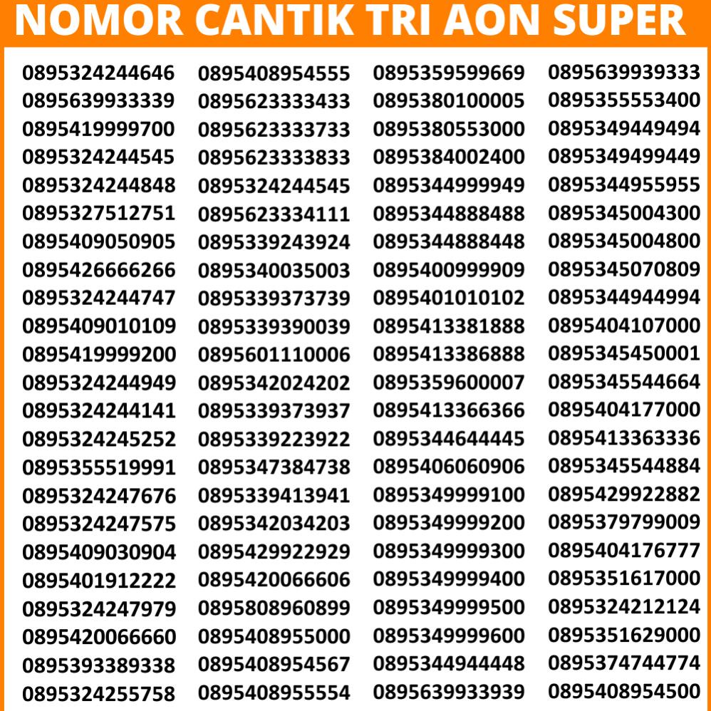 TODAY SALE NOMER CANTIK TRI THREE 3 NOMOR CANTIK PERDANA TRI 3 THREE NOMOR CANTIK 3 AON