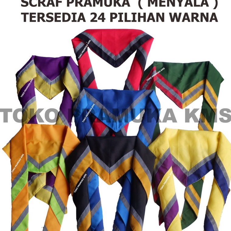 ☈Kirim Langsung➺ Scraft pramuka Menyala Bahan Katun scraft Termurah scarf kegiatan penegak penggalan