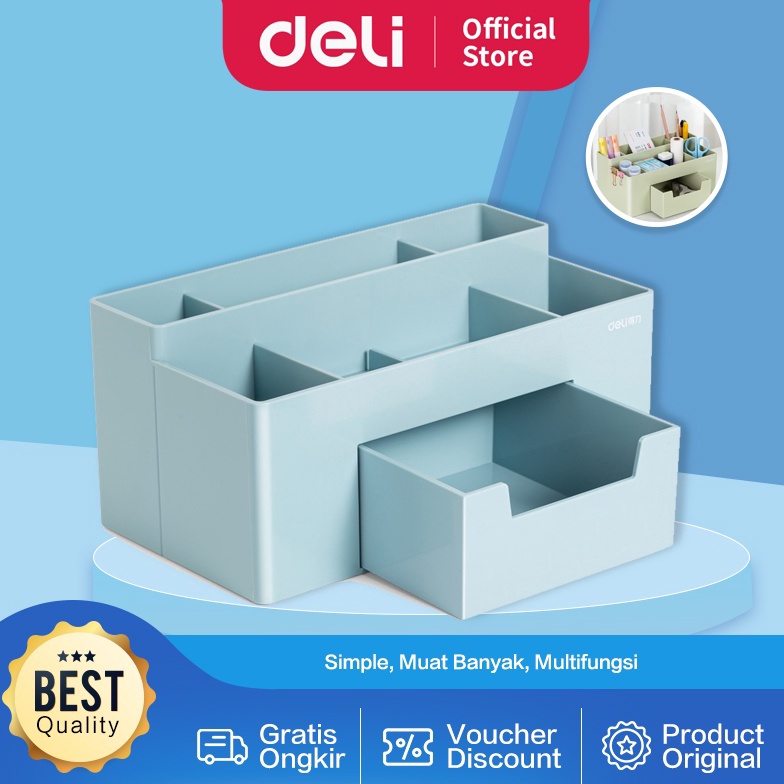 

Kemasan Baru.. Deli Desk Organizer / Rak Pulpen Kosmetik Serbaguna 7 Tempat 891X TPF