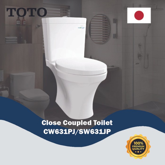 CLOSET DUDUK TOTO CW631J | KLOSET TOILET DUDUK CW 631 J AS 25CM Bekas