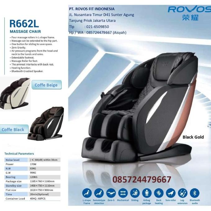 massage chair Rovos Fit Indonesia type R662L