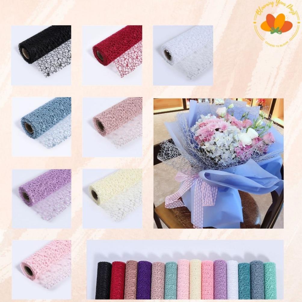 

SIAP KIRIM!! 1 ROLL FLOWER WRAPPING PAPER JARING SPIDER KOREA / POLYN ET SPIDER MESH ROLL / KERTAS BUKET BUNGA FLORIST KOREAN JARING NET ROLL FLOWER WRAPPING BUKET BOUQUET