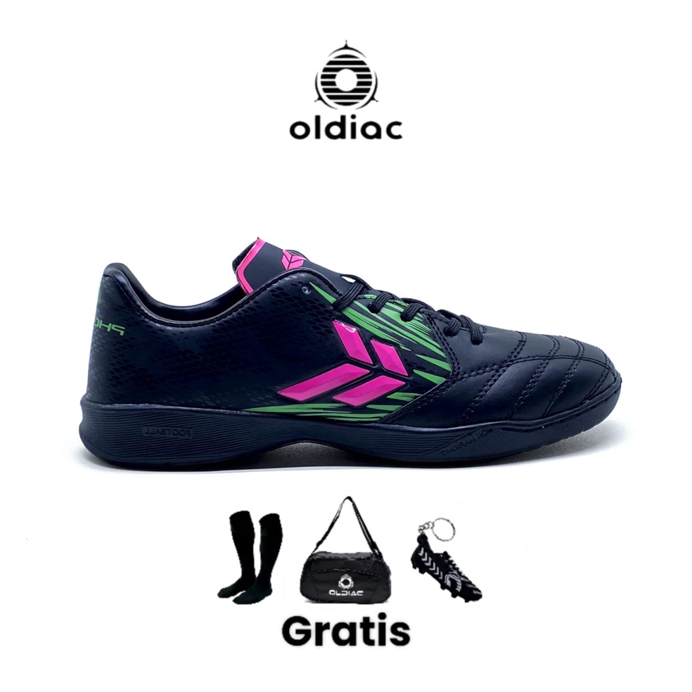 HARGA TERMURAH oldiac Sepatu olahraga futsal phoenix garuda black pinkpurple