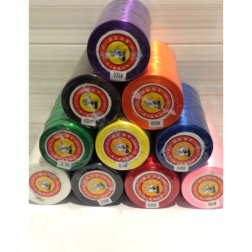 

[CODE BARANG 249AHK] Pita satin 1/4” / Pita bahan 0.6 cm isi 20 roll Satin Ribbon I0V