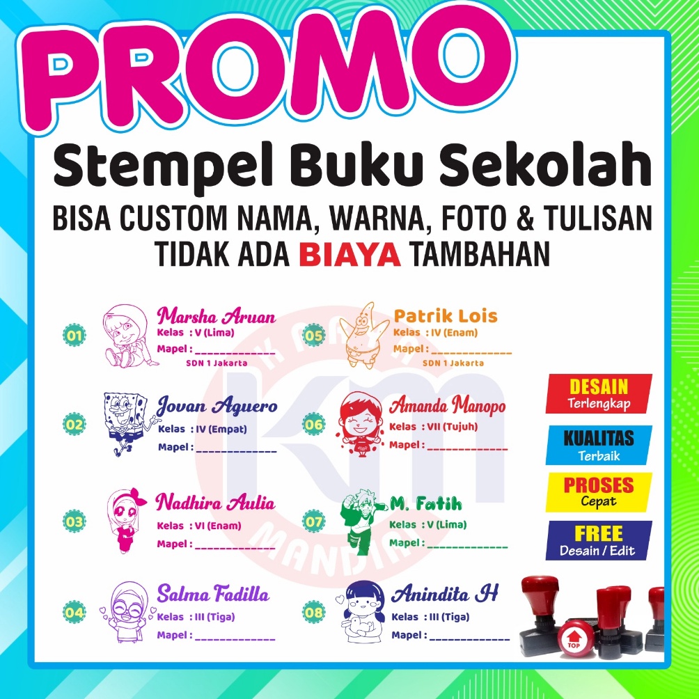 

40 stempel buku 8040
