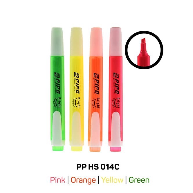 

Terlaku. [4 pcs] PIPO 014c highlighter penanda tulisan PP HS 014C H99 ✸