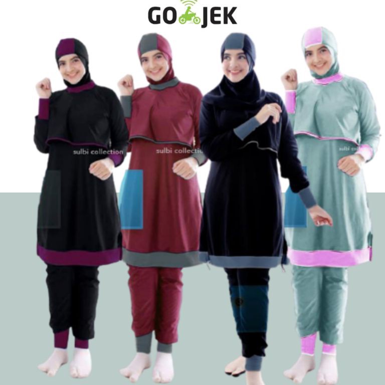 Paling Laris Baju Renang Muslim Muslimah Syari Polos -Sulbi Mumtaaz Jumbo rompi wanita dewasa peremp