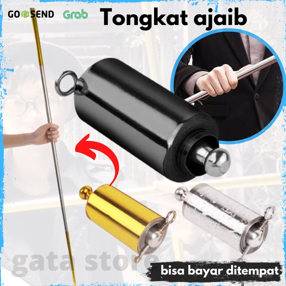LARIS MANIS Tongkat Sulap Ajaib sihir besi metal Mainan Anak laki laki perempuan