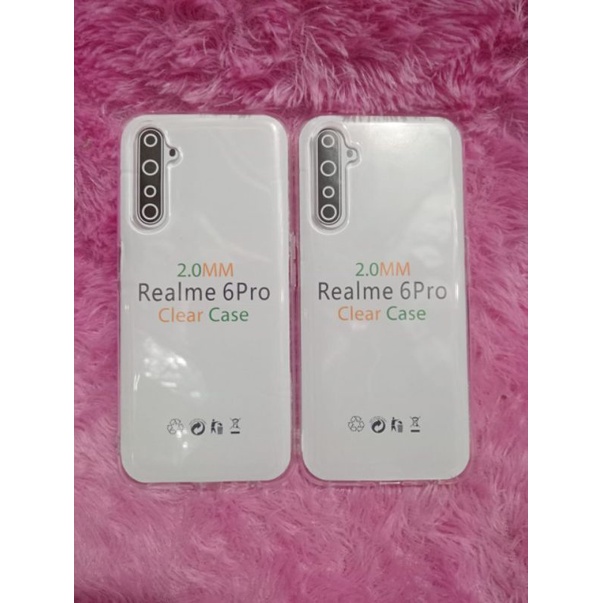 Softcase Casing REALM 6 PRO Silikon Bening Trasparan Pelindung belakang HP+Camera
