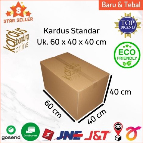 

Buruan Order Gan Kardus Box Karton Kotak Dus Packing Jumbo Besar Pindahan Polos Uk. 60x40x40 CFlute Tebal 4 mm Standar Dus Garment CS8