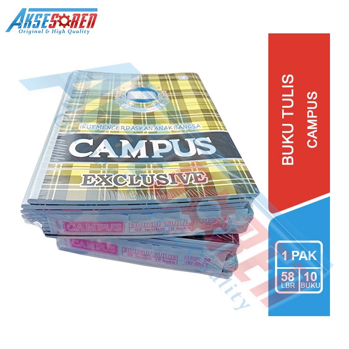 

[CODE BARANG 482SFH] Buku Tulis Sekolah Campus 58 Lembar [10 Buku] / Buku Catatan Harian SD SMP SMA Kuliah / Alat Tulis Perlengkapan Sekolah Anak / Buku Campus Bigboss 58 Lembar 1 Pak / Buku Kampus 1 Pack / Buku Tulis Kwarto A5 268