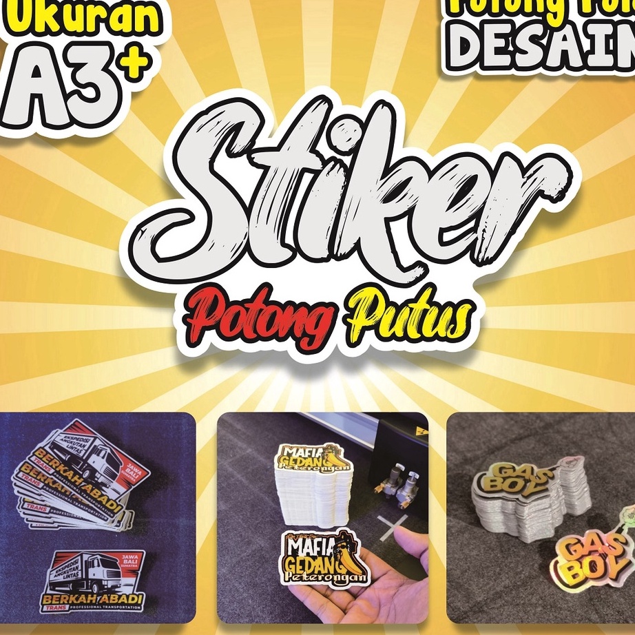 

✽Diskon✿ Stiker Potong Putus / Stiker Die Cut Custom Desain Custom Ukuran Bahan Vinyl Hologram Vinyl Putih Vinyl Transparan Stiker Craft I39