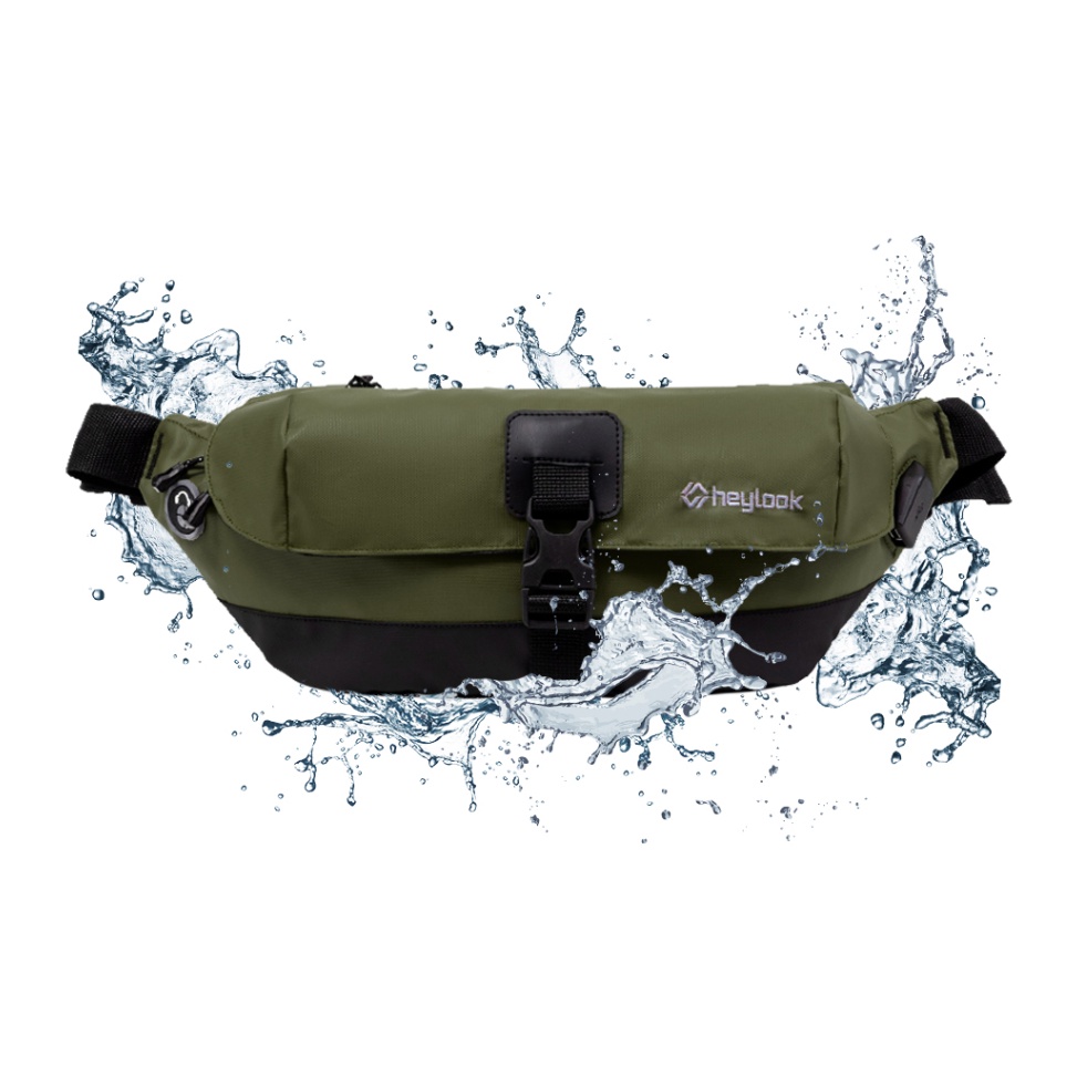 Langsung Kirim HEYLOOK Official - Tas Selempang Pria Waist Bag Sepeda Rhein Waterproof Waistbag Gowe