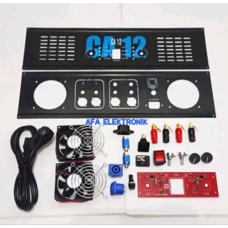 Paket Plat Panel Depan Belakang CA12 Power Amplifier Stereo Full Accessories