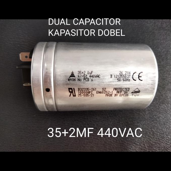 CAPACITOR AC PANASONIC KAPASITOR AC 35+2MF 440VAC UNTUK OUTDOOR