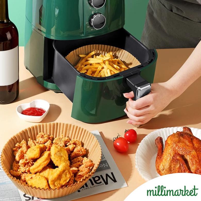 LARIS MANIS [ 1 PACK 50 LEMBAR ] PIRING KERTAS TRAY AIR FRY/Air fry paper plate/Paperoast Baking pap