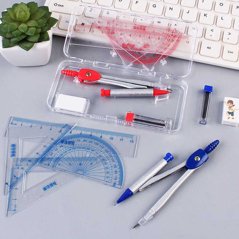 

[CODE BARANG 210SHJ] Set kompas/set matematika/set penggaris/jangka set/compass set/jangka sekolah Must Get it