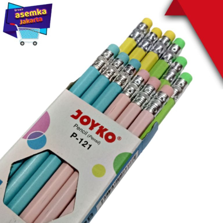 

Pasti Ready Pensil 2B Joyko P-121 Clean Eraser ada Penghapus 12pcs 270