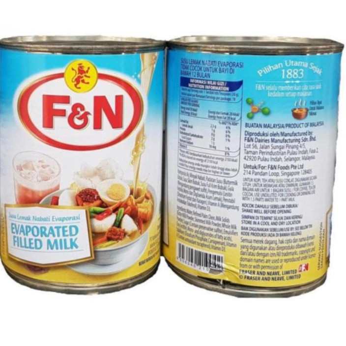 

JNCF3644 Terlaris Susu evaporasi FN f&n / evaporated milk FN 380gr