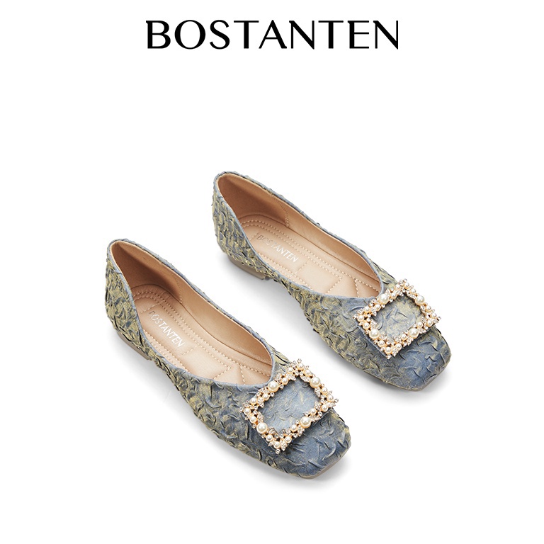 stok baru BOSTANTEN Sepatu Wanita Flatshoes Pansus Pesta Pernikahan Korea Style