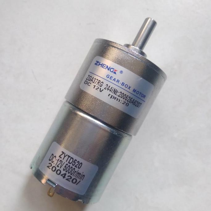 Dinamo Motor GearBox DC 12V 200R - 5300 rpm ( ZGA37RH 24i )