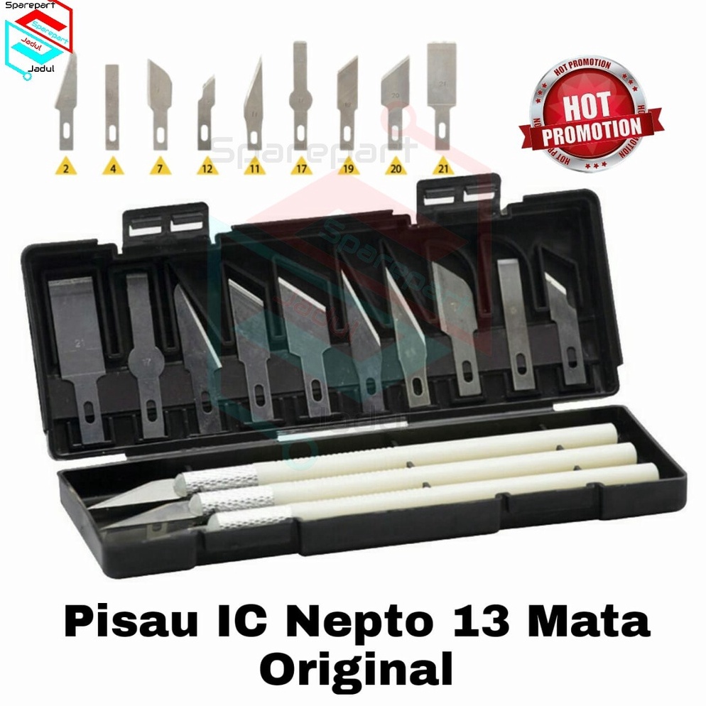 

[CODE BARANG 321SGS] Pisau IC Presisi NEPTO 13IN1 Alat Ukir Pahat Kayu Cutter Acrylic Set - 13 MATA PEN CUTTER Langsung proses