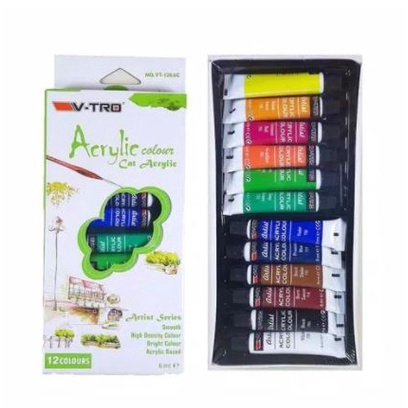 

QWF-72 Cat Akrilik / Arcylic Paint / Cat Lukis Acrilic / Cat Acrylic Colour 12 Warna Cashback