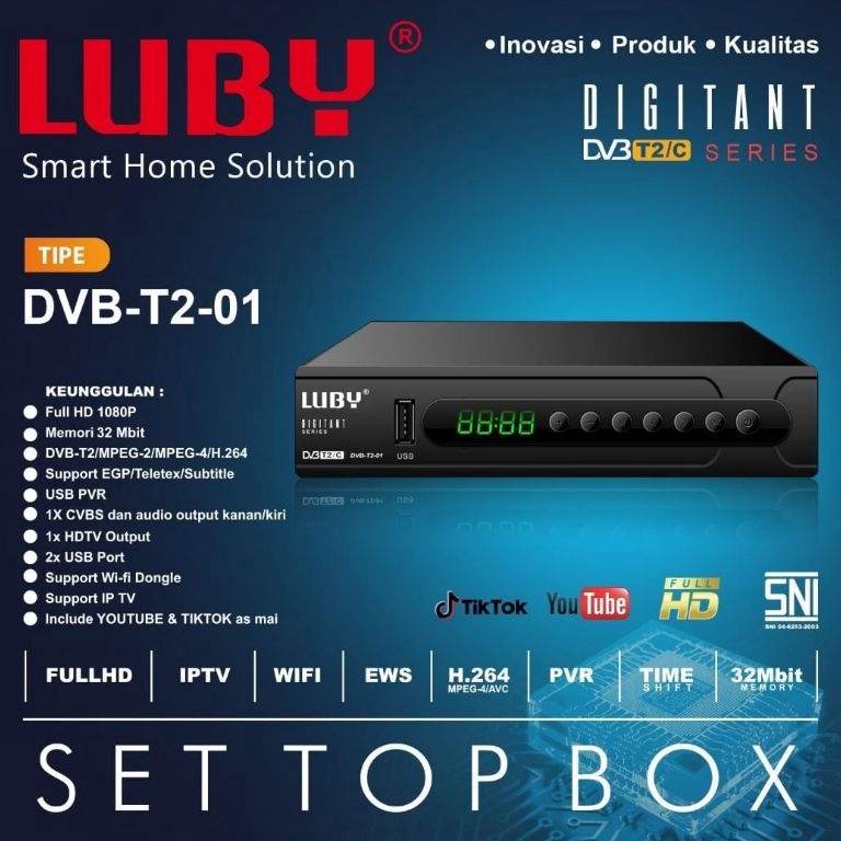 HARGA TERMURAH Set Top Box LUBY DVB T2-01 / Receiver TV Digital / Siaran TV Digital