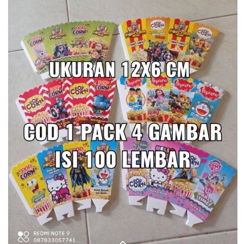 

[PROMO NAY5] kardus popcorn 12x6 cm / kertas popcorn 12x6 cm / kotak popcorn terbaru ukuran 12x6 cm Discount