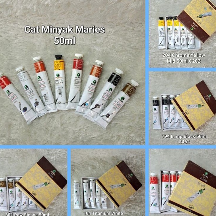 

Best Product Cat Minyak Maries 50ml Burnt Sienna, Carmine, Lamp Black, Chrimson Red, Raw Sienna dll K99 ★