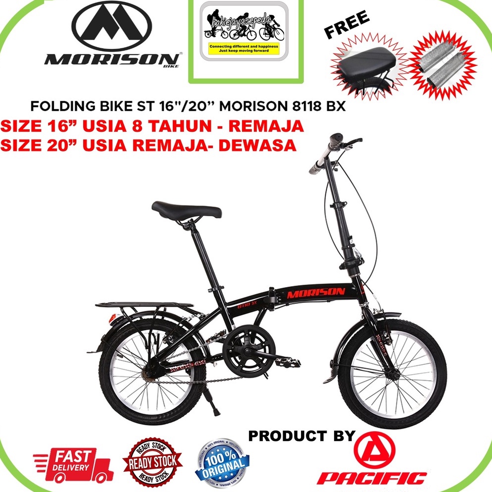 TREN TERBARU Sepeda Lipat 16" - 20" Single Speed Morison- AXXIL - VELION Single speed FOLDING TERMUR